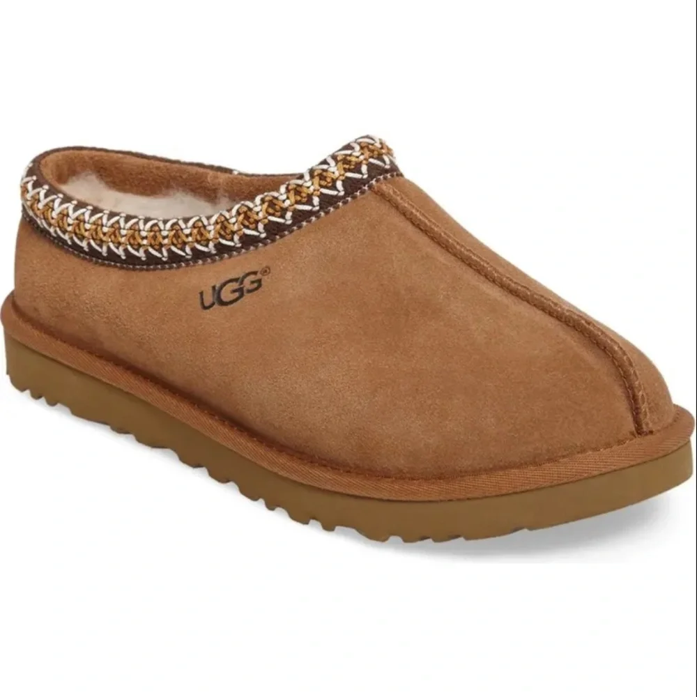UGG Tasman chestnut slippers  men sz 8 women 10 cozy and warm winter gently used - Picture 5 of 16